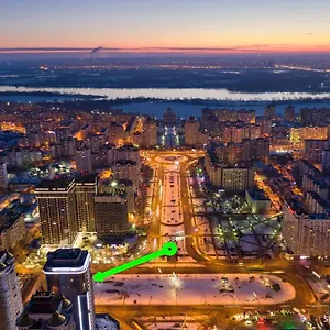 уютная студия на 21-м этаже Smart Plaza Obolon Апартаменты